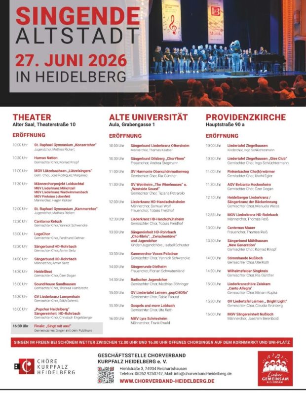 Plakat Singende Altstadt 2026